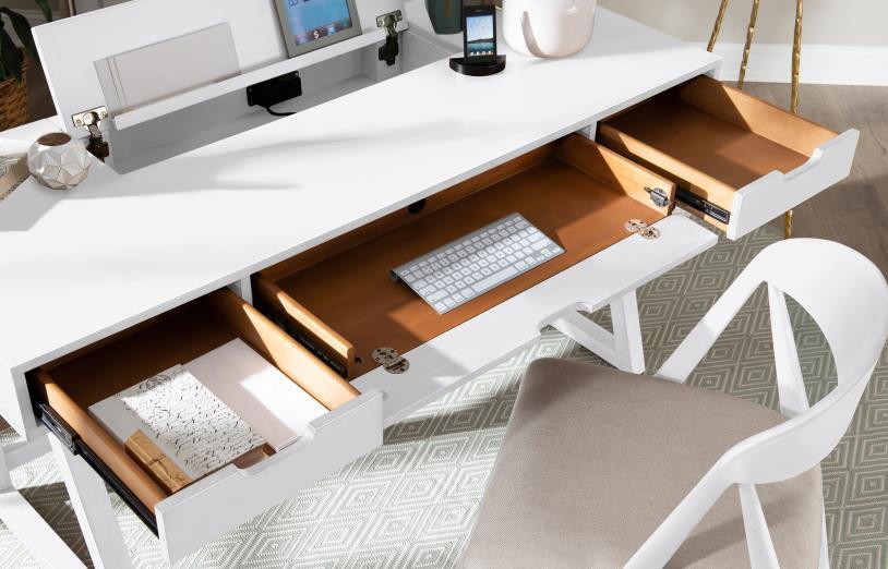 Legacy Classic Home Office Flip-Top Desk in White