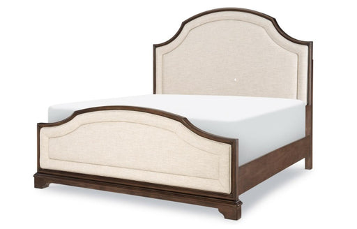 Legacy Classic Stafford King Upholstered Panel Bed in Rustic CherryK image
