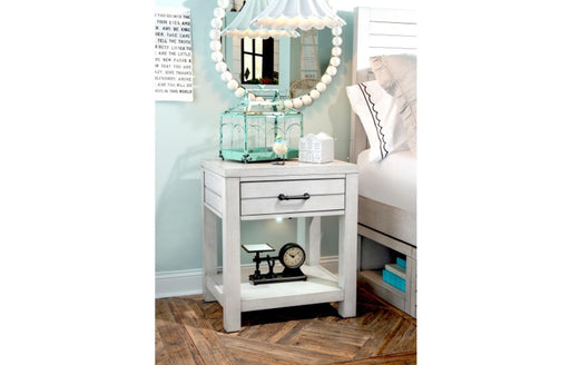 Legacy Classic Summer Camp Open Night Stand in Stone Path White - Furniture House (VA)