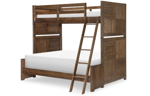 Legacy Classic Summer Camp Twin over Full Bunk Bed in Tree House Brown image