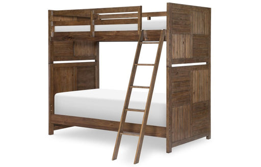 Legacy Classic Summer Camp Twin over Twin Bunk Bed in Tree House BrownK image