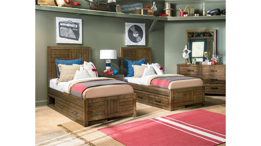 Legacy Classic Summer Camp Twin Panel Bed in Tree House BrownK - Furniture House (VA)