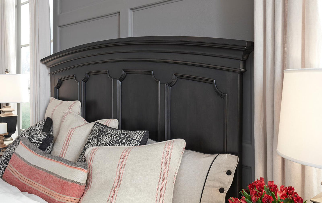 Legacy Classic Townsend California King Arched Panel Bed in Dark Sepia