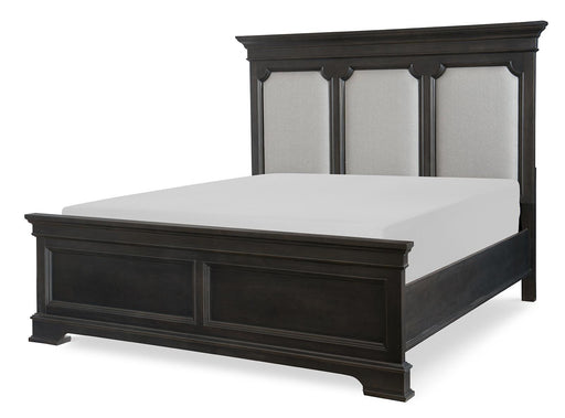 Legacy Classic Townsend Queen Upholstered Panel Bed in Dark SepiaK image