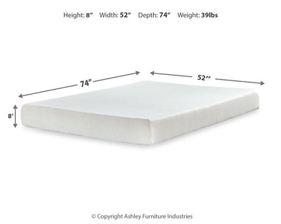 Chime 8 Inch Memory Foam Mattress in a Box - Furniture House (VA)