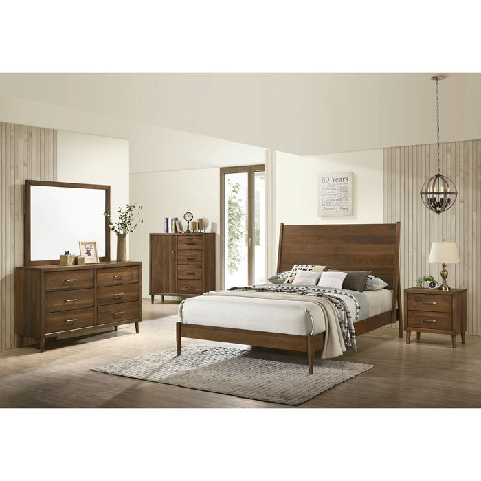 Malibu 2-Drawer Nightstand in Walnut