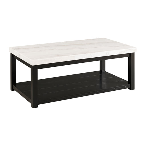 Marcello w/ White Top - Rectangular Coffee Table W/Casters - Furniture House (VA)