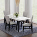Marlene Standard Height Dining Set in Black-Table and Four Chairs - Furniture House (VA)
