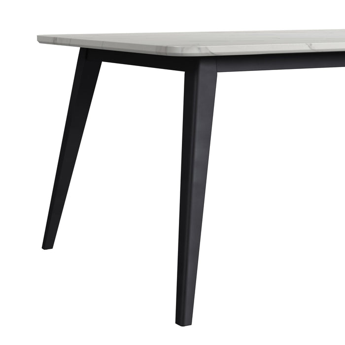 Marlene Standard Height Dining Set in Black-Table and Four Chairs - Furniture House (VA)