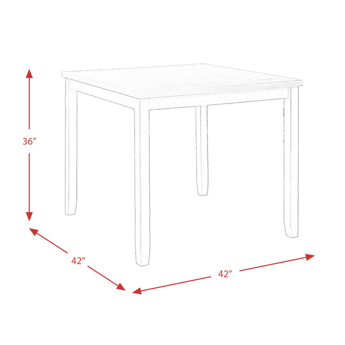 Martin 5pc Counter Set (Dark Brown Top - White Base) - Furniture House (VA)
