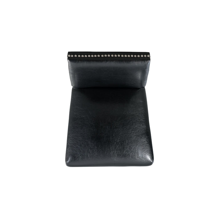 Francesca White Marble Square 5PC Counter Height Dining Set-Table & Four Black PU Chairs