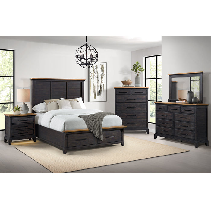 Montrose Dresser and Mirror Set in Espresso & Brown