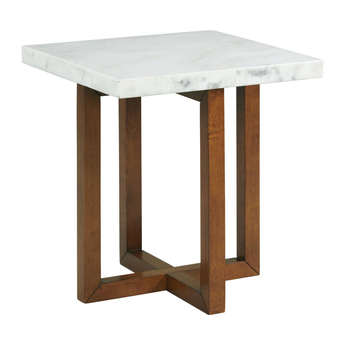 Morris 2PC Occasional Marble Table Set in White