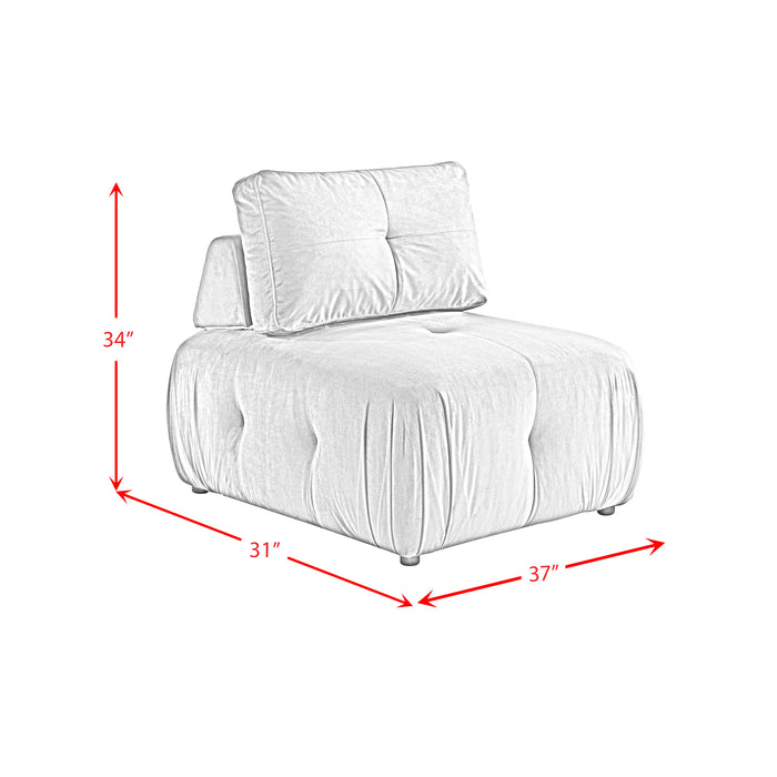 Nahla Modular Chair in Marine Rose