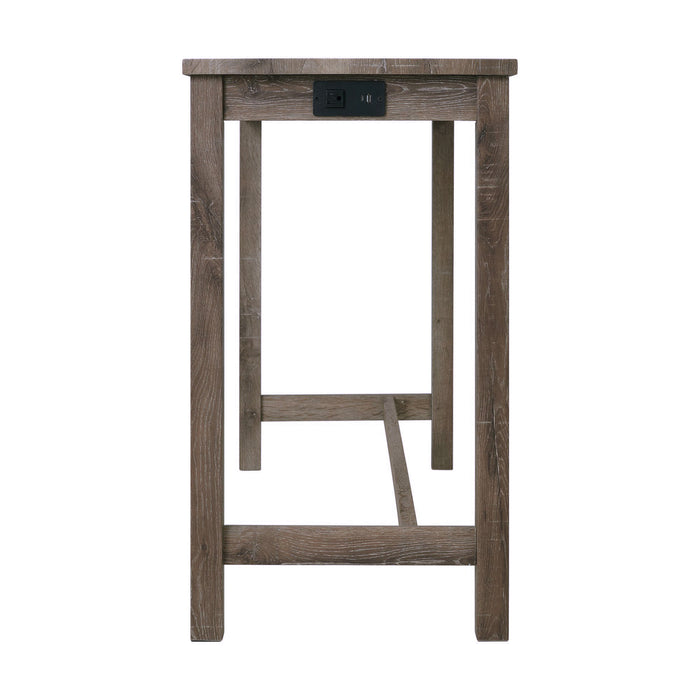Oak Lawn Grey Bar Table Single Pack (Table + 3 Tan Fabric Stools) - Furniture House (VA)