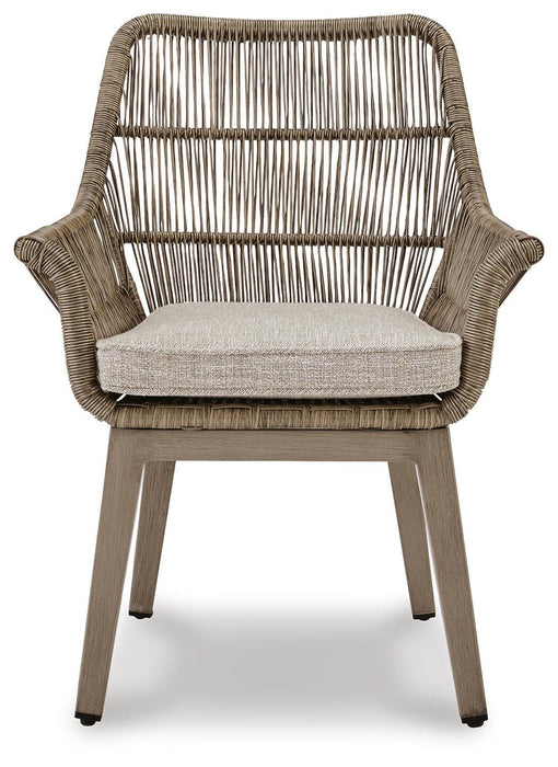 Beach Front Arm Chair with Cushion (Set of 2) - Furniture House (VA)