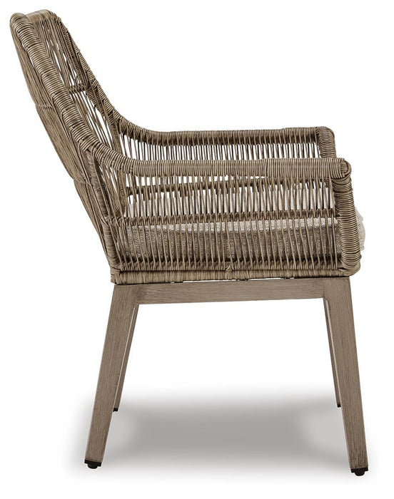 Beach Front Arm Chair with Cushion (Set of 2) - Furniture House (VA)