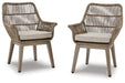Beach Front Arm Chair with Cushion (Set of 2) - Furniture House (VA)