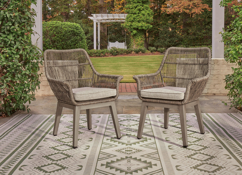 Beach Front Arm Chair with Cushion (Set of 2) - Furniture House (VA)