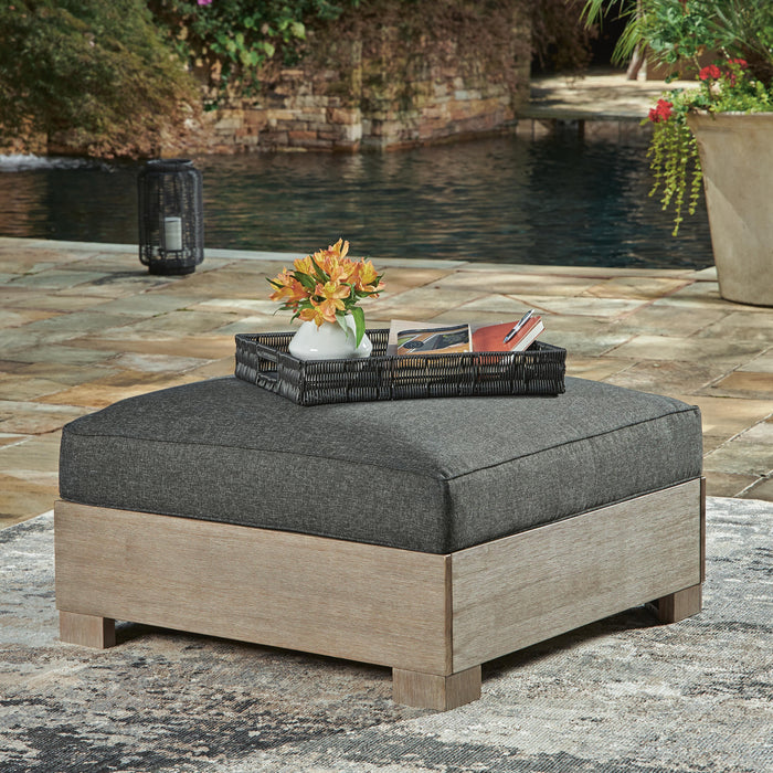Citrine Park Outdoor Ottoman with Cushion
