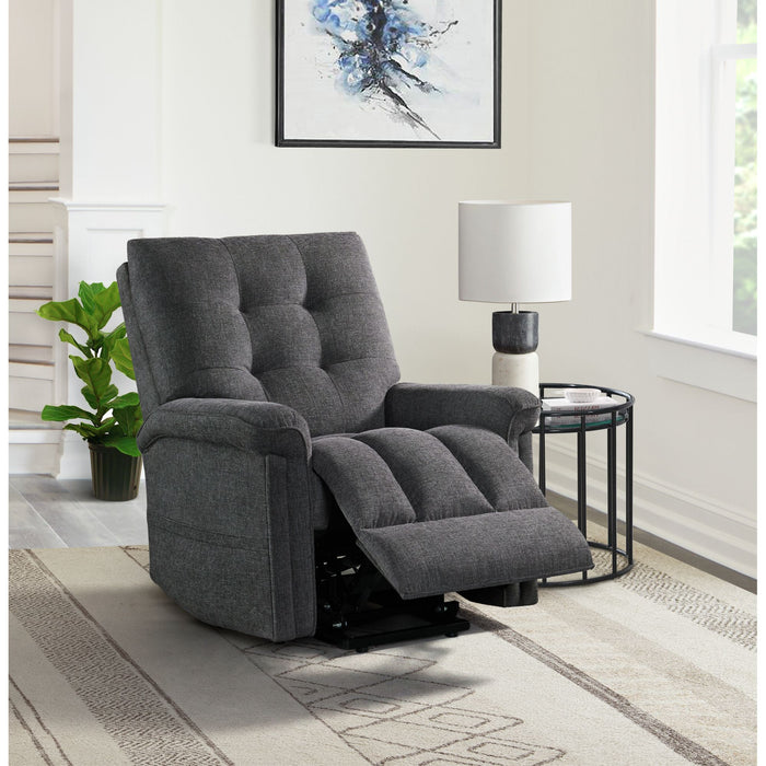 Pecos Power Motion Lift Chair in 15337-2 Ribbit Charcoal