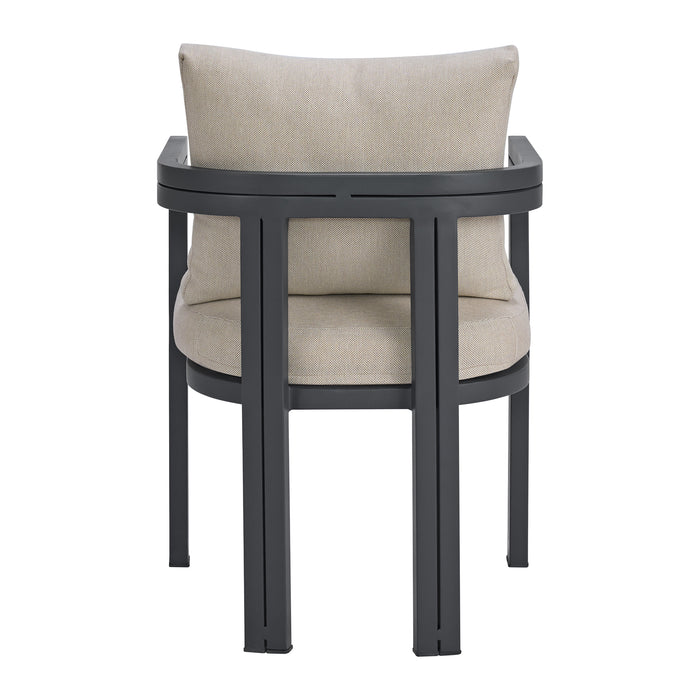 Playa Dining Chair - Dark Grey and Olefin Beige (2 Per Carton) - Furniture House (VA)