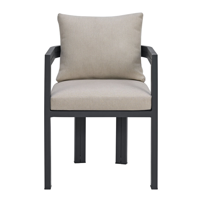 Playa Dining Chair - Dark Grey and Olefin Beige (2 Per Carton) - Furniture House (VA)