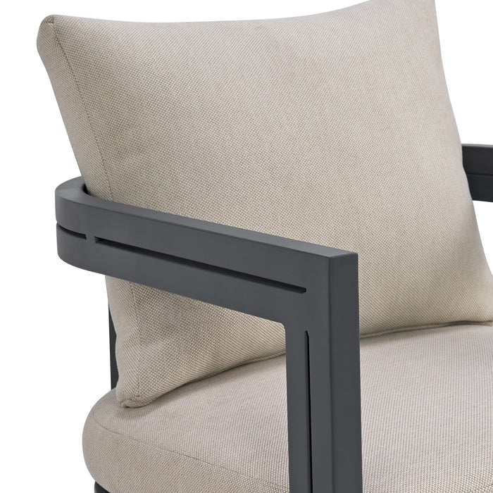 Playa Dining Chair - Dark Grey and Olefin Beige (2 Per Carton) - Furniture House (VA)