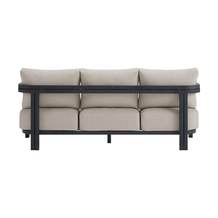 Playa Sofa - Dark Grey and Olefin Beige with 2 Pillows