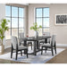 Portland Standard Height Dining Set in Black-Rectangular Table and Four Chairs - Furniture House (VA)