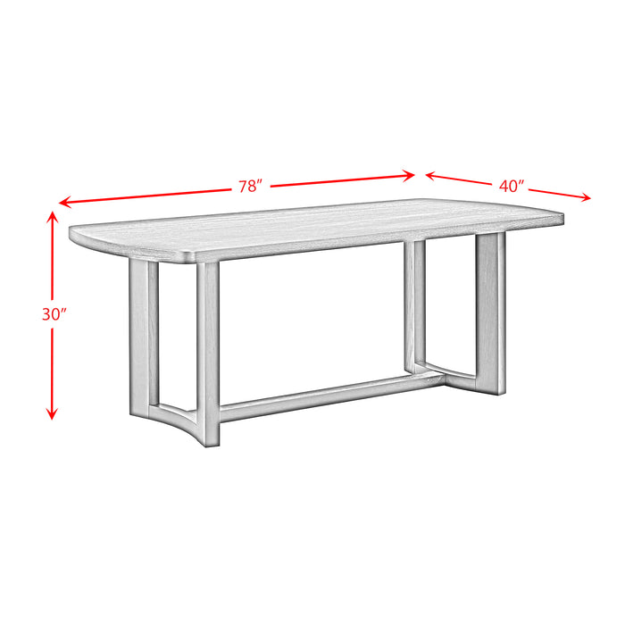 Portland Standard Height Dining Set in Black-Rectangular Table and Four Chairs - Furniture House (VA)