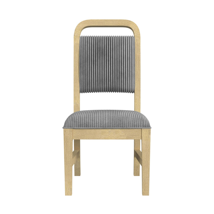 Ridgemont Dining Side Chair with Grey Fabric in Natural (2 Per Carton)