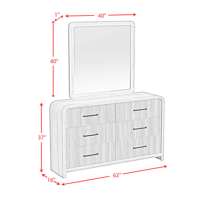 Ridgemont Dresser and Mirror Set in Natural - Furniture House (VA)