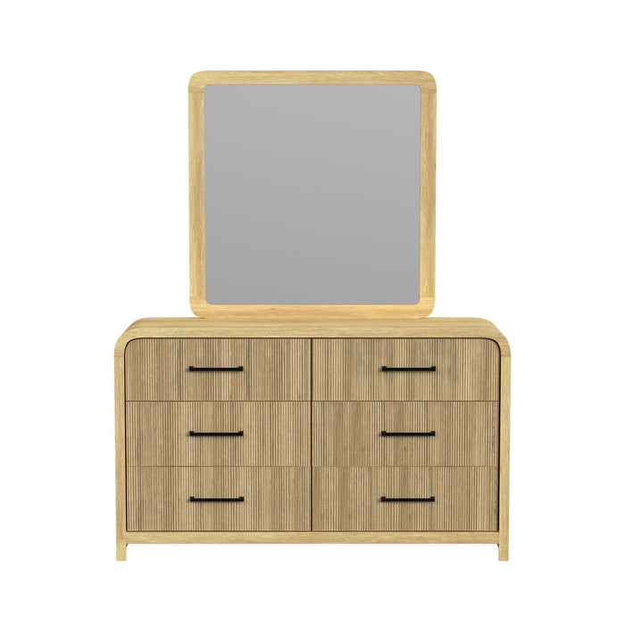 Ridgemont Dresser and Mirror Set in Natural - Furniture House (VA)