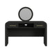 Ridgemont Dressing Table and Mirror in Black with Grain - Furniture House (VA)