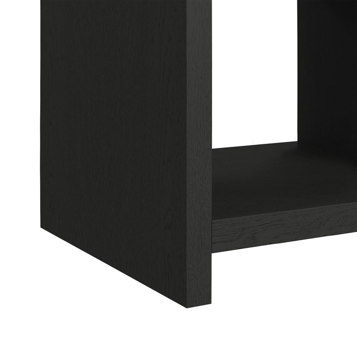 Ridgemont End Table with USB in Black with Grain - Furniture House (VA)