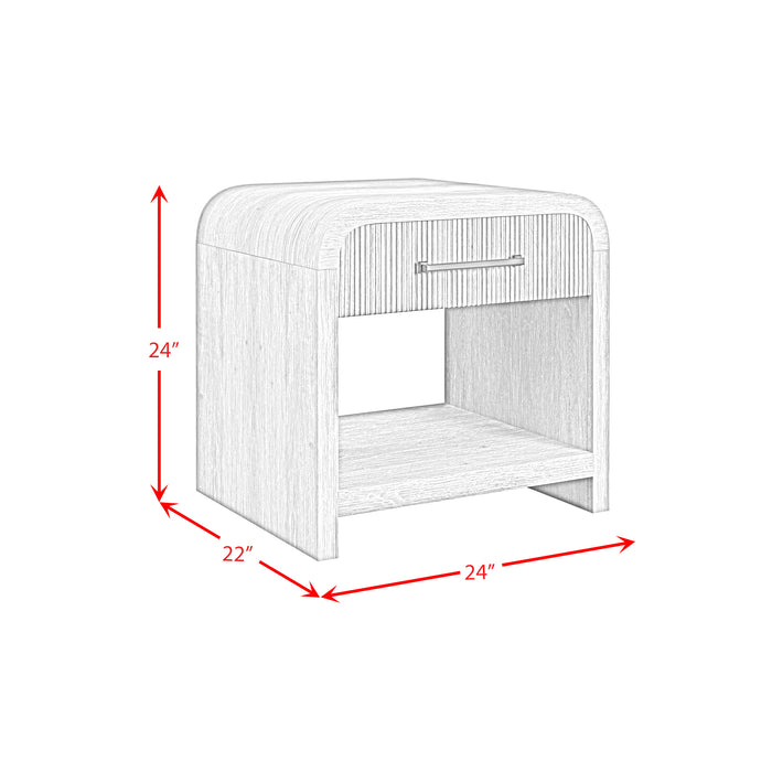 Ridgemont End Table with USB in Black with Grain - Furniture House (VA)