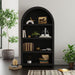 Ridgemont Open Bookcase in Black with Grain - Furniture House (VA)