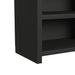 Ridgemont Open Bookcase in Black with Grain - Furniture House (VA)