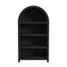Ridgemont Open Bookcase in Black with Grain - Furniture House (VA)