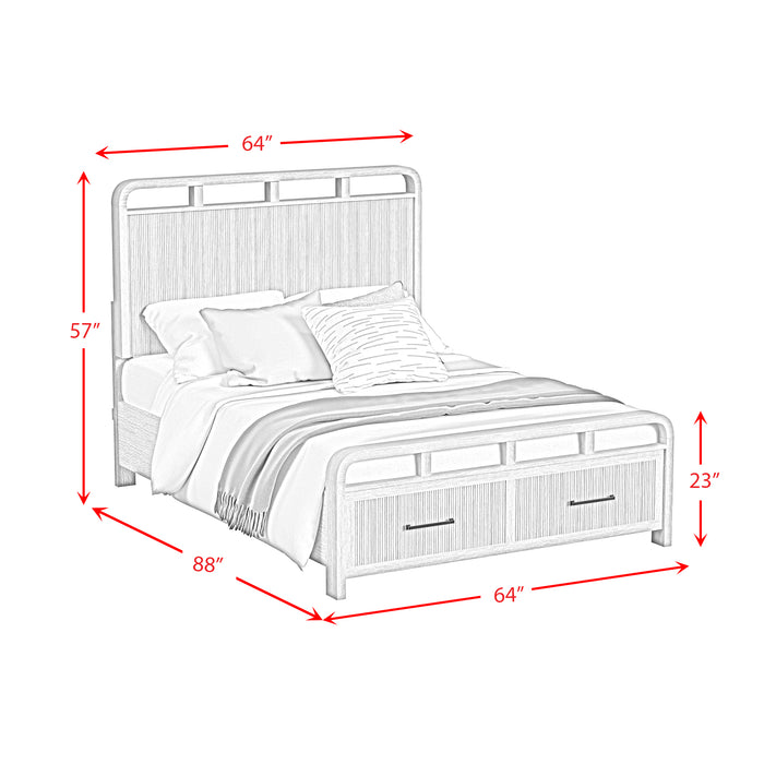 Ridgemont Storage Bed in Black with Grain