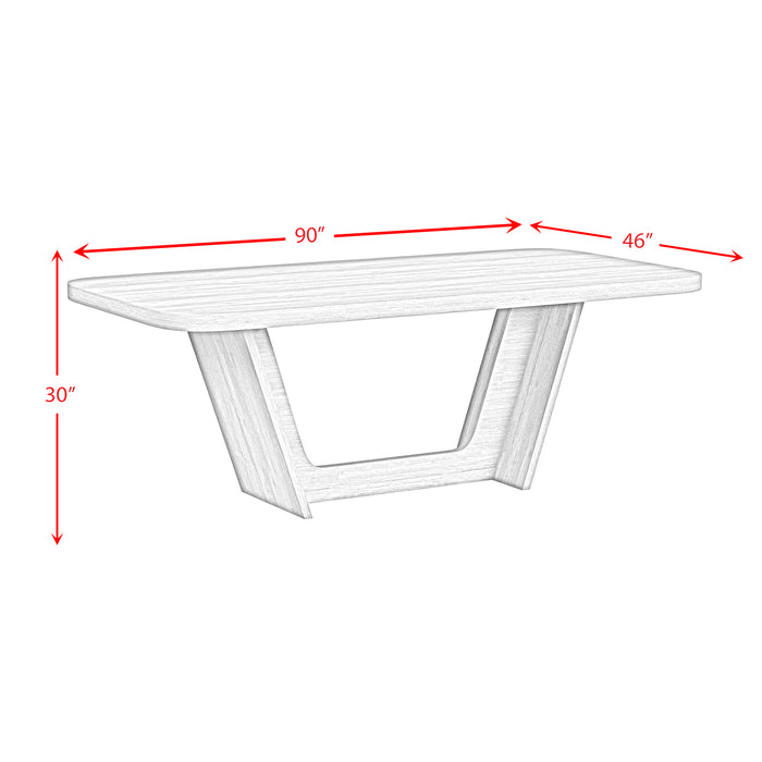 Ridgemont Standard Height Dining Set in Black with Grain-Table and Four Grey Fabric Chairs