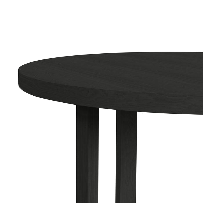 Ridgemont Round Dining Table in Black with Grain - Furniture House (VA)