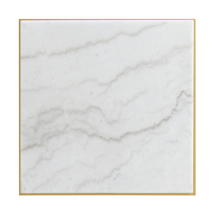 Riko Square End Table W/Gold Metal Leg