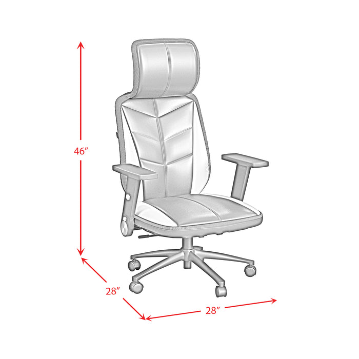 Rollins Gaming Chair with LED and Speaker in Black and Red - 3A Packing