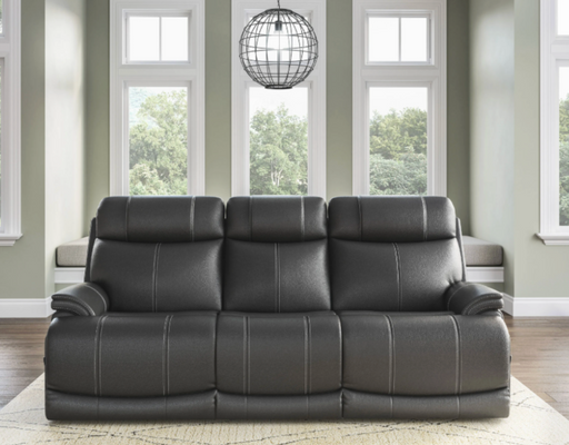 LOGAN COLLECTION, LEATHER/LEATHER MATCH POWER SOFA WITH HEADREST AND LUMBAR WITH USB PORT - Furniture House (VA)