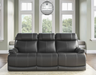 LOGAN COLLECTION, LEATHER/LEATHER MATCH POWER SOFA WITH HEADREST AND LUMBAR WITH USB PORT - Furniture House (VA)