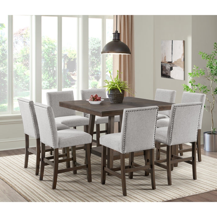 Seneca Counter Height Dining Set in Brown-Table and Four Chairs - Furniture House (VA)