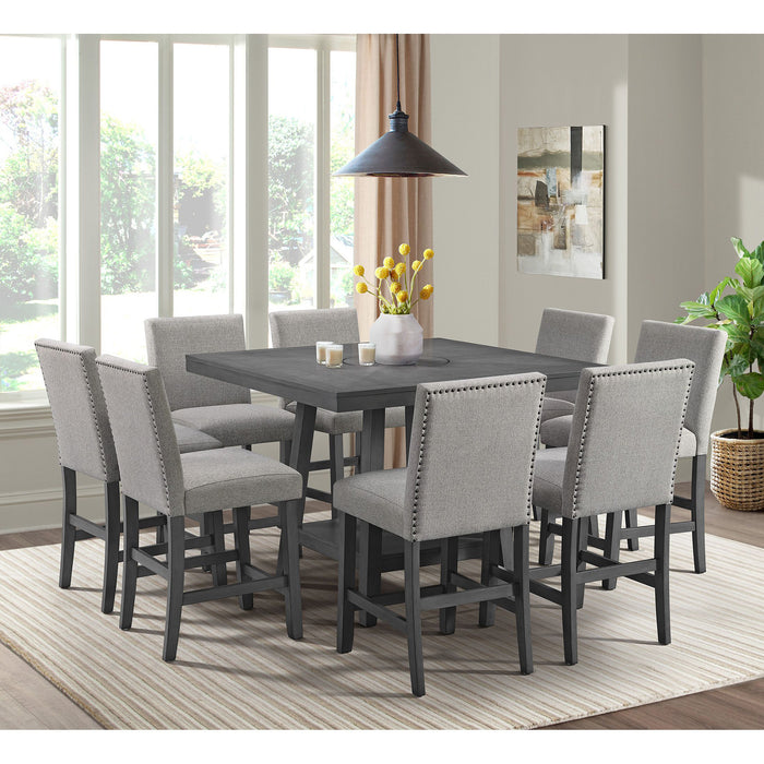 Seneca Counter Height Dining Set in Brown-Table and Four Chairs - Furniture House (VA)
