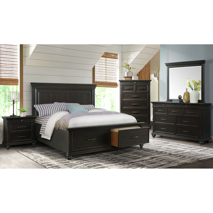 Slater Platform Storage Bedroom Set Black - Furniture House (VA)
